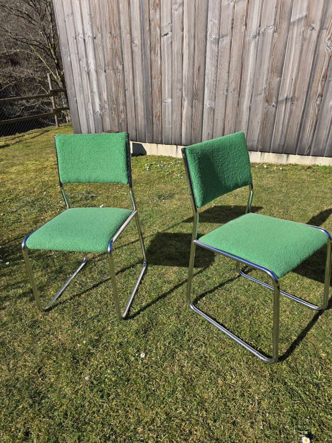 2 chrome Bauhaus chairs