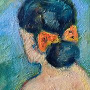 Large painting hst "baigneuses" marcelle guetta-fattal (1922-2009) fauvism