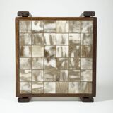 Ceramic and solid wood coffee table, 1960s