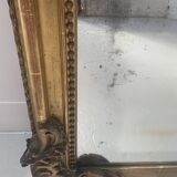 Miroir de style Louis XV en bois et stuc doré XIX siècle