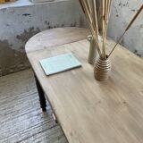 Oval pine farm table with 2m extensions