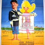 Cinema poster "Le Gendarme de Saint-Tropez" 1964 Louis De Funès, Galabru.