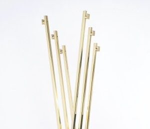 Romeo Rega brass coat rack, 1960s