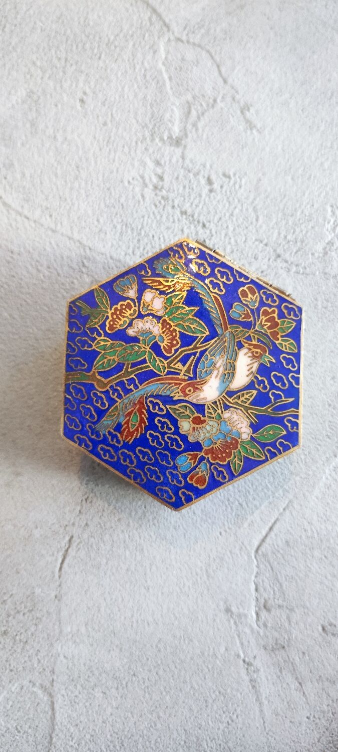 Cloisonné enamel jewelry box
