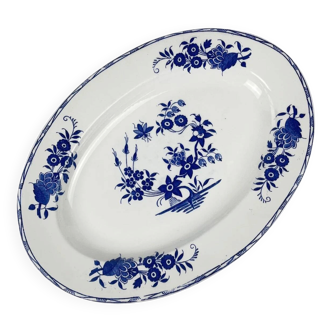 Oval dish "Grand bouquet", Boch brothers, La Louvière, Belgium, 1920