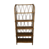Library shelf in rattan 50s