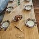 Raw solid oak and chestnut farmhouse table 244cm