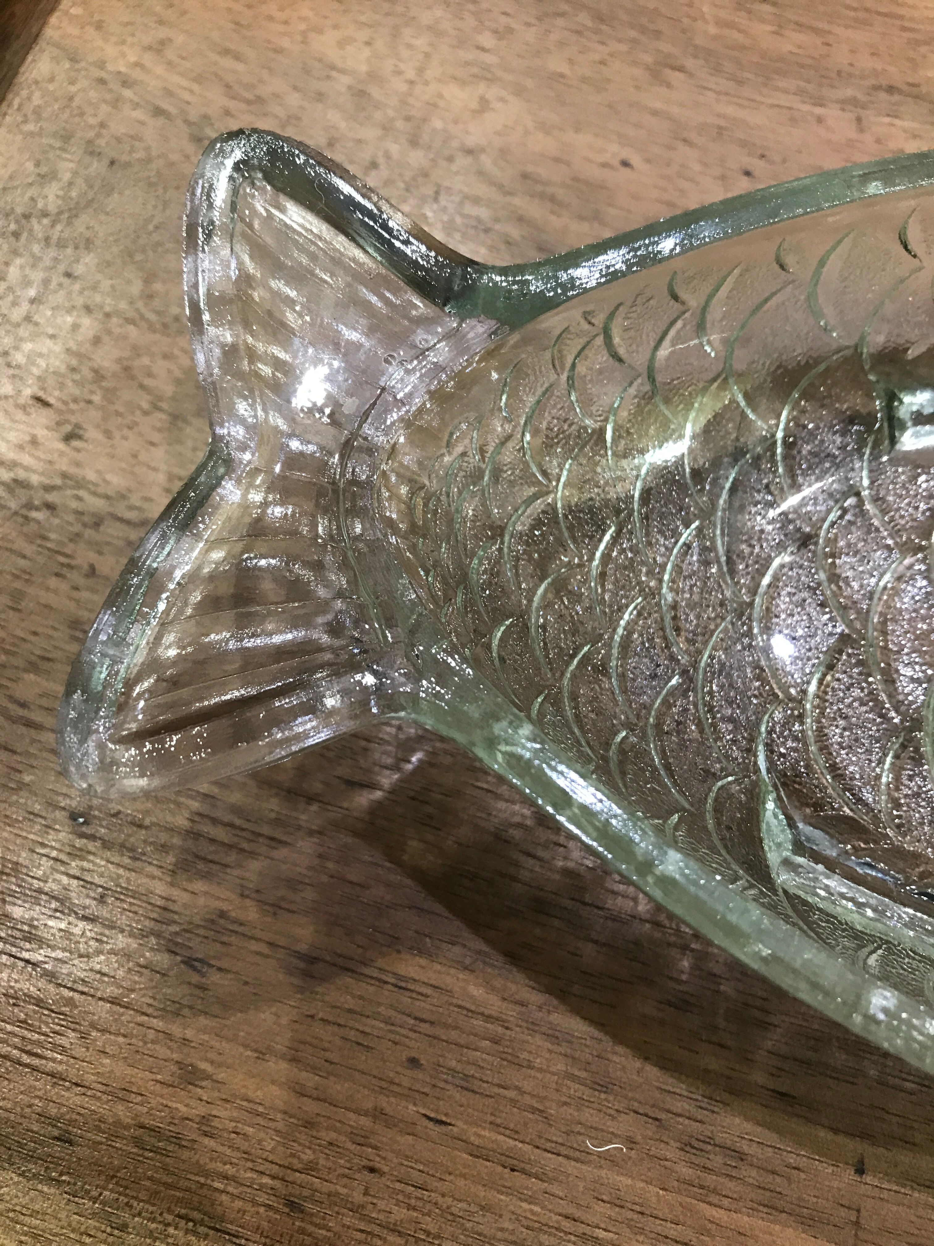 Ravier fish transparent glass