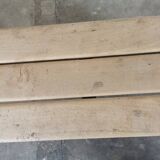 Pair of vintage metal and wood school benches