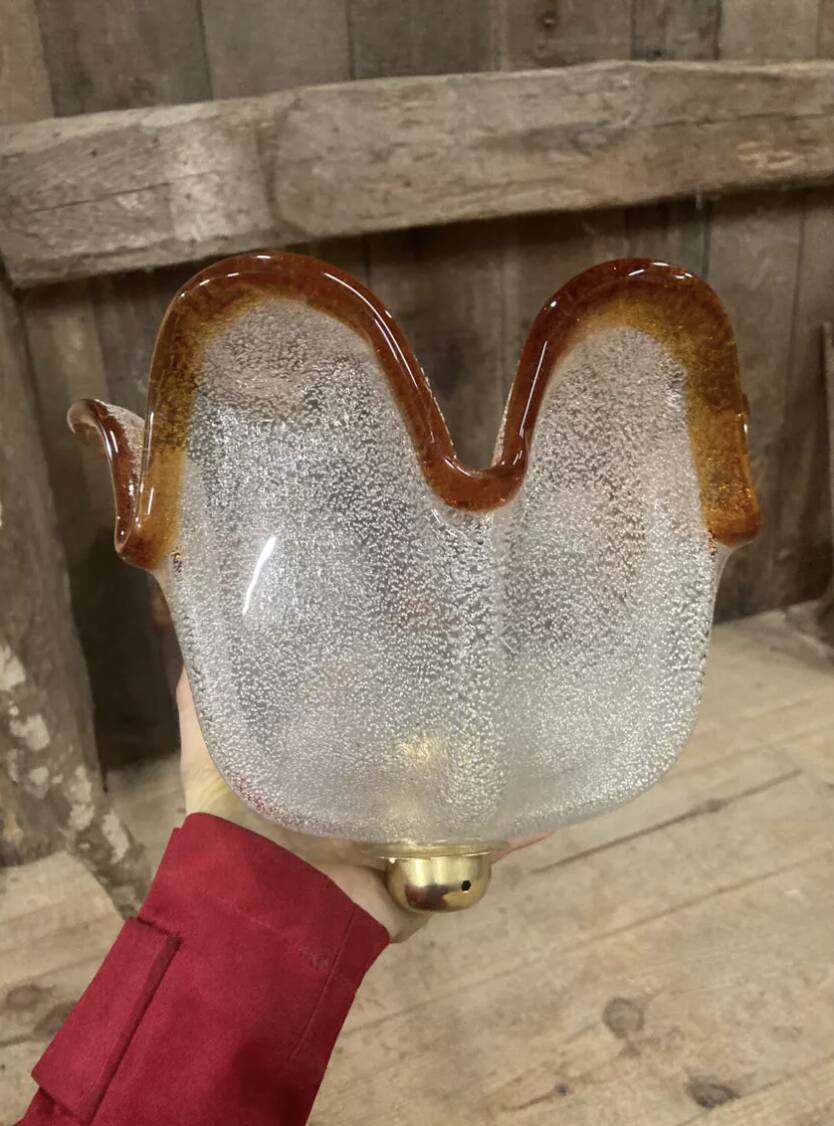 Italian glass pendant light 1970