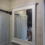 Solid wood frame white patinated