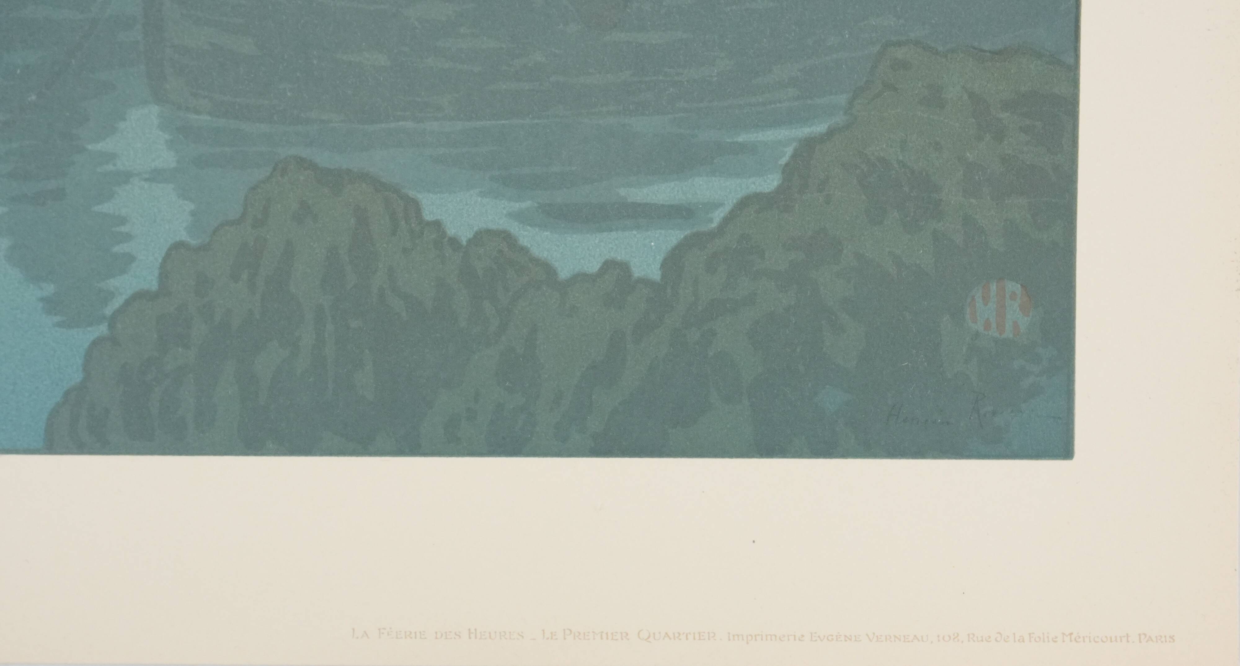 Henri RIVIERE: Brittany, First Quarter, Original signed lithograph