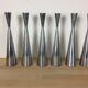 6 aluminium cast iron diabolo candlesticks