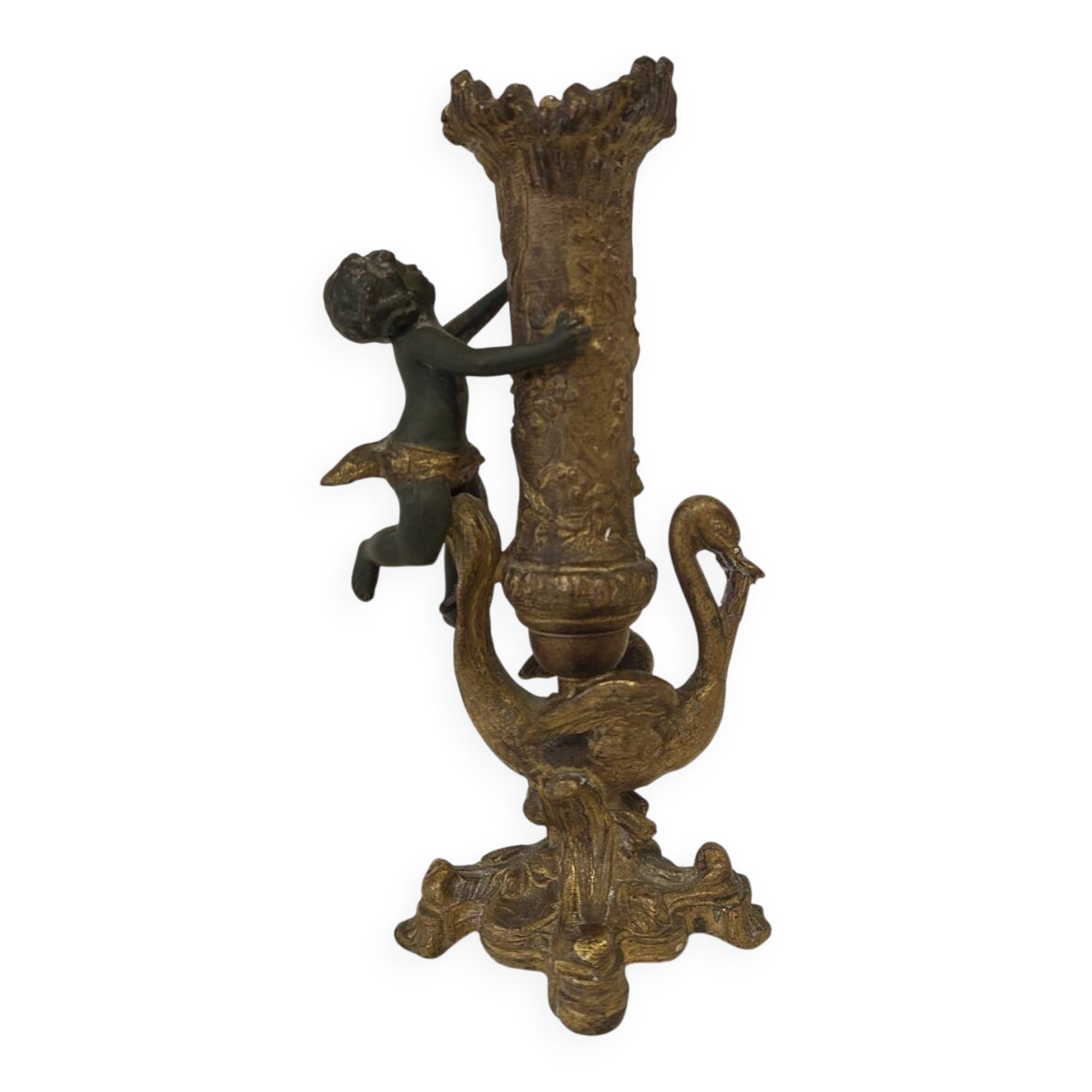 Golden bronze candlestick