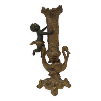 Golden bronze candlestick