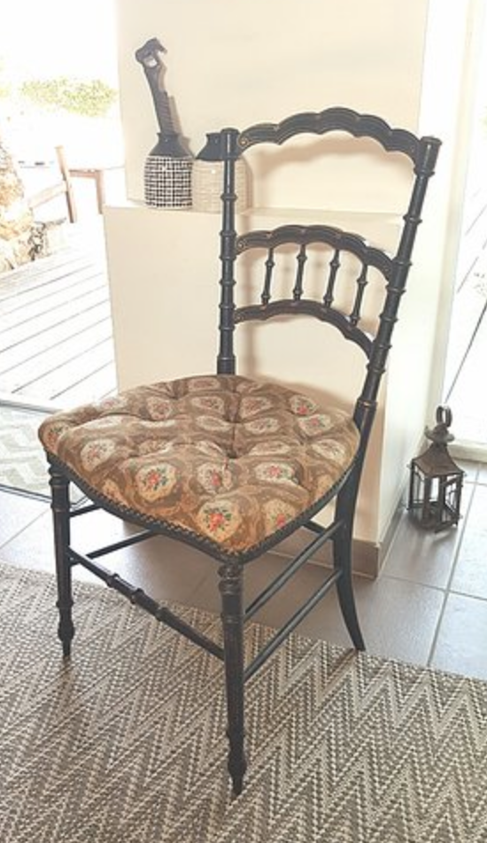 Chaise noircie Napoléon III