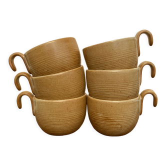 Set of 6 stoneware cups