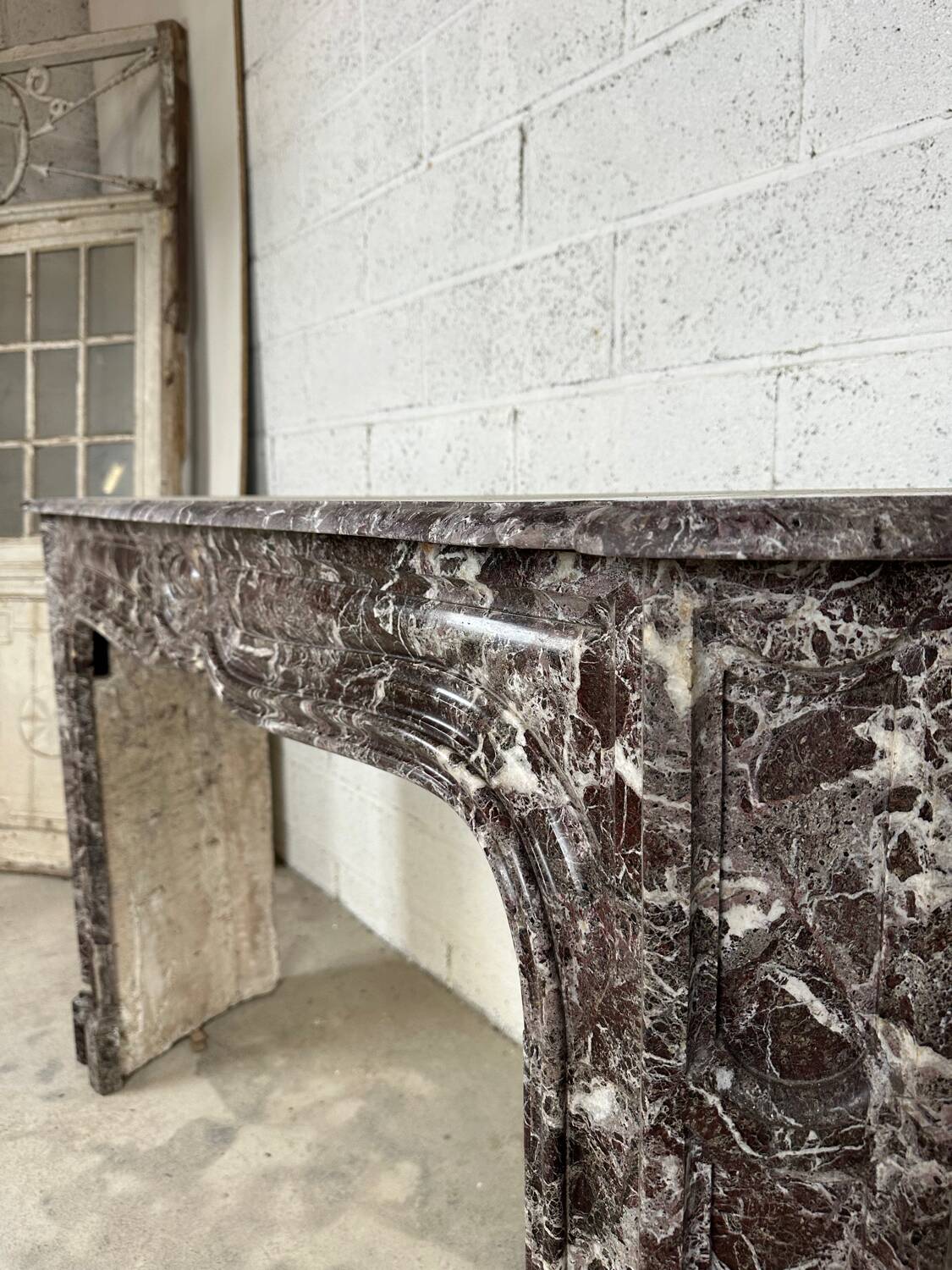 Italian Levanto marble fireplace 19th century