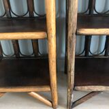 pair of vintage rattan bedside
