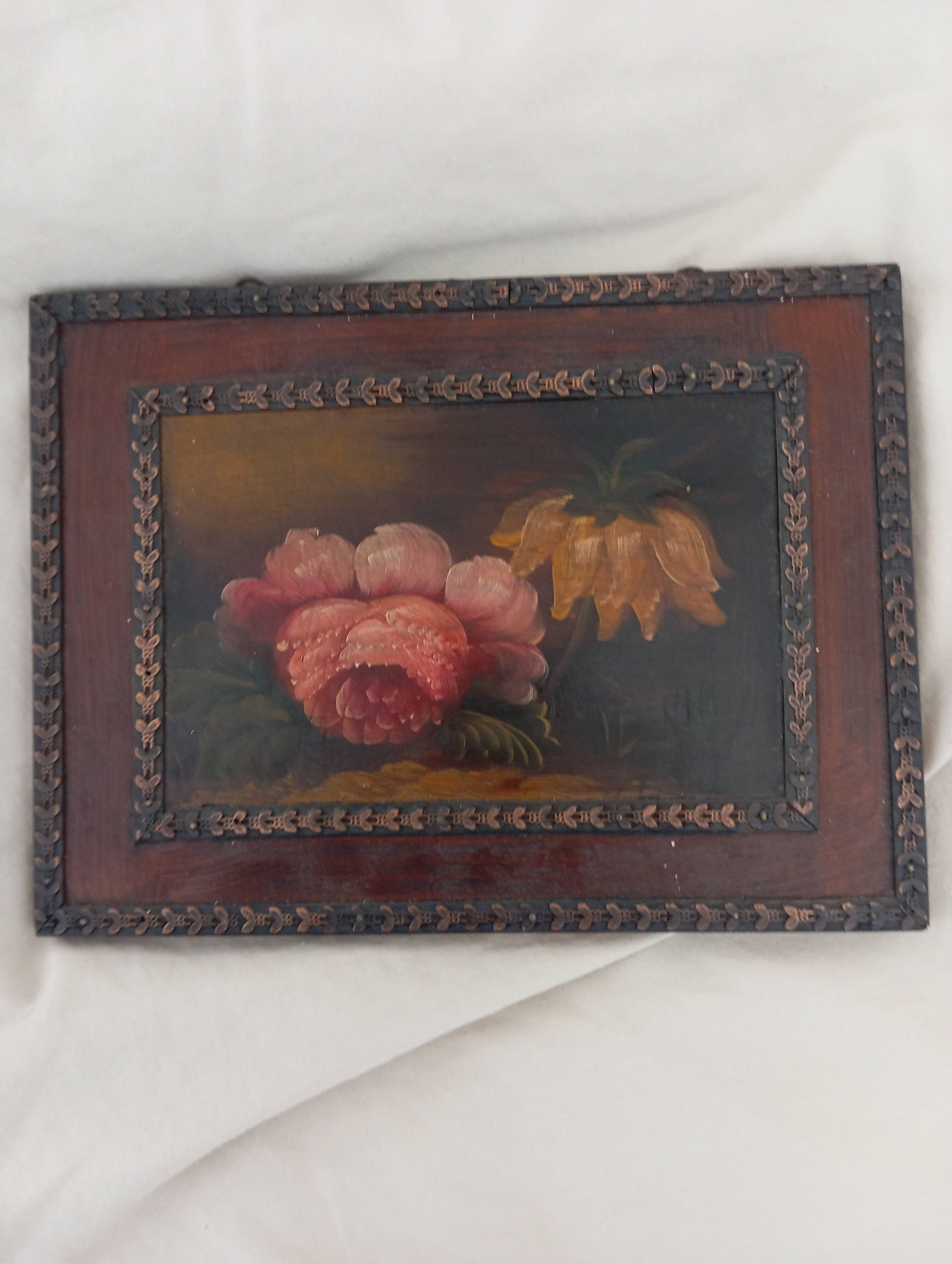 Small oil painting on wood