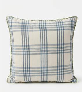 Linen plaid cushion cover - 50cmx50cm - Inner cushion not included.