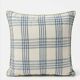 Housse de coussin en lin à carreaux - 50cmx50cm - Coussin intérieur non inclus.