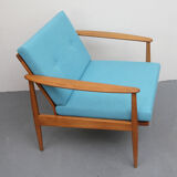 Armchair in light blue from the 1960s