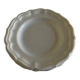 Set of 6 Gien earthenware plates with fluted edges, neo-classic white