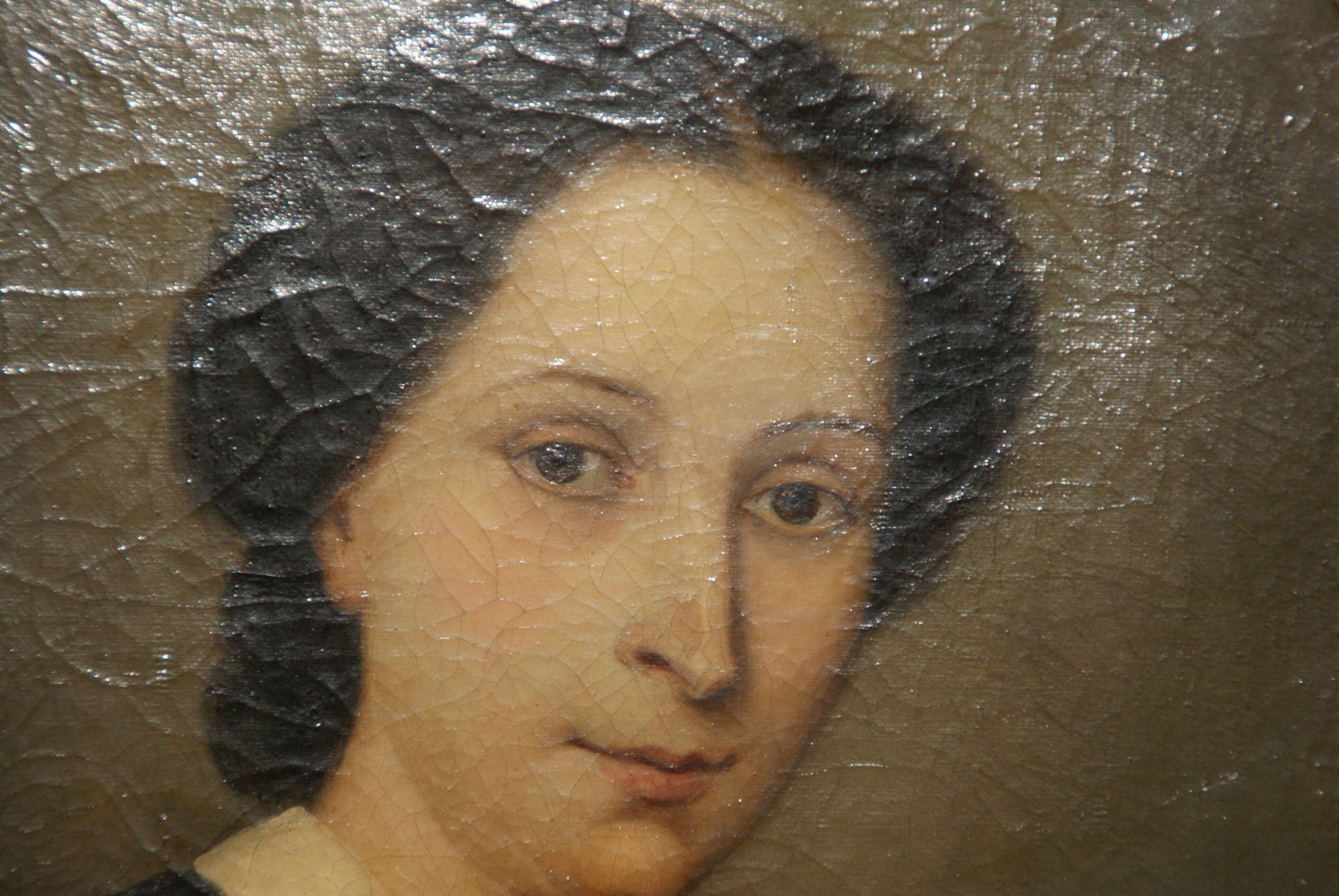 Portrait Elegant Woman oil on canvas, 19th century