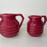 Pair of earthenware pitchers