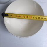 Vintage ironstone bowl from the Badonviller factory in cream and blue.