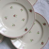 Set of 4 flat plates Niderviller, vintage
