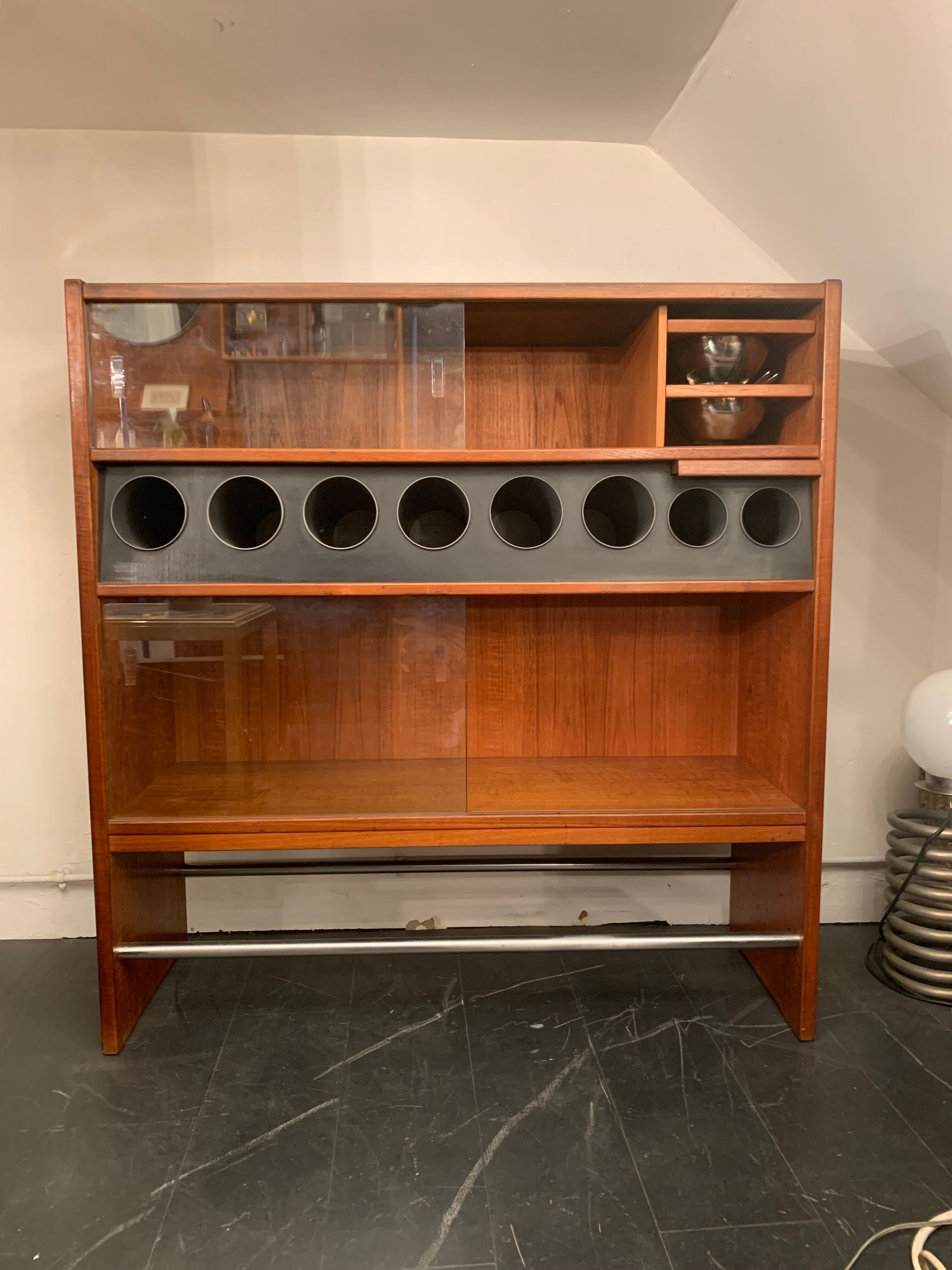 Scandinavian teak bar by Poul Heltborg Editor Heltborg Møbler 1960