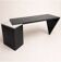 Large lacquered wood and granite desk 1980