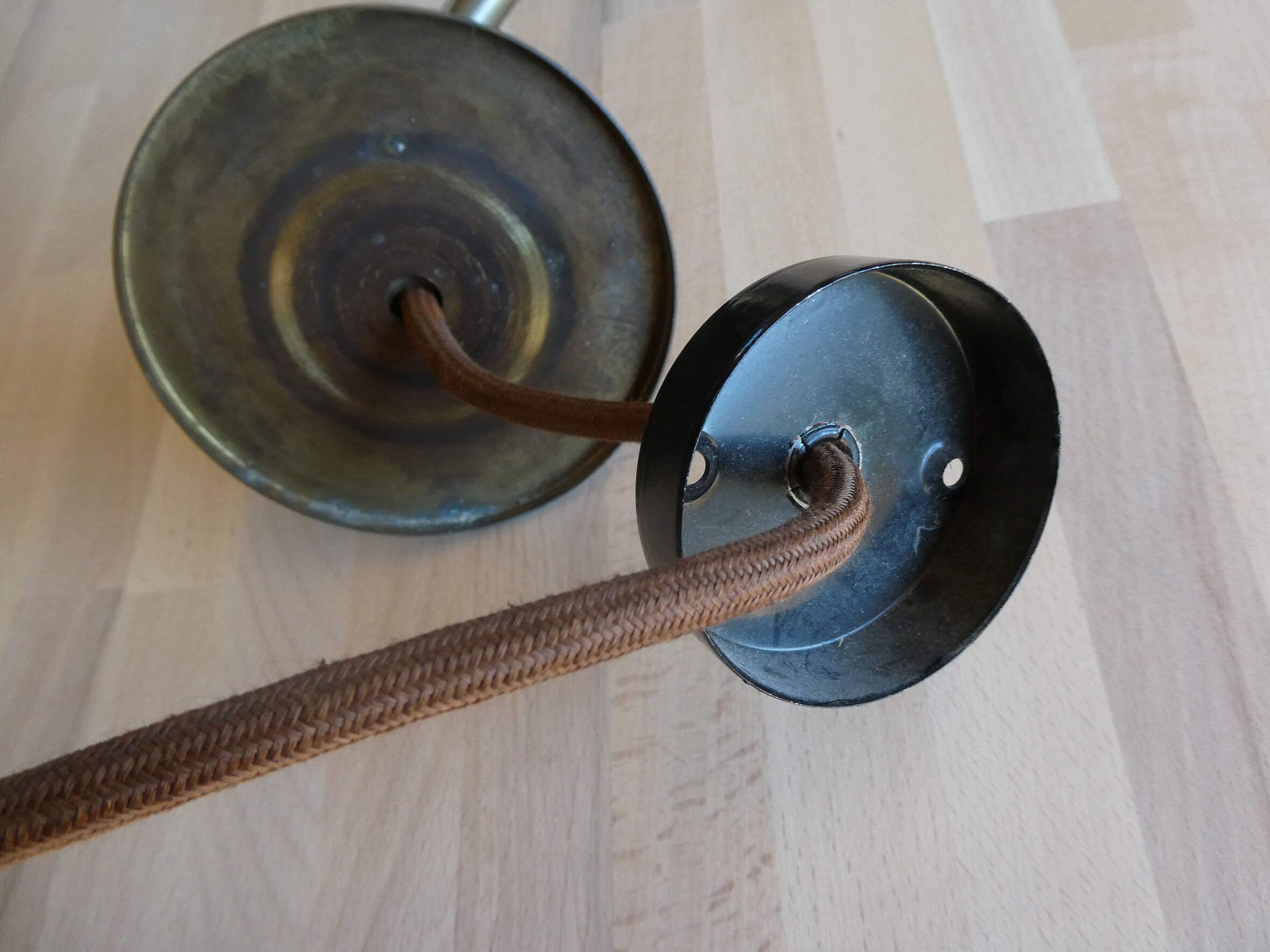 Pair of design wall lamps by Sergio Bernardi Bronze - Italy