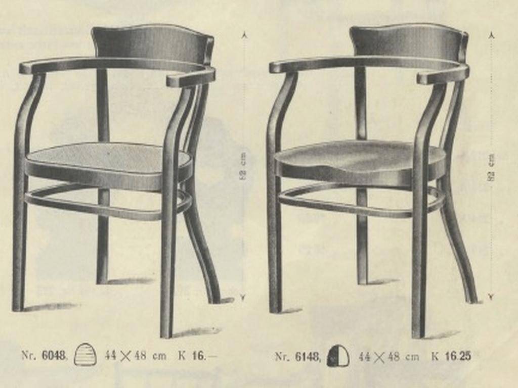Office chairs no. 6048 and no. 6148 by Otto Wagner for Thonet