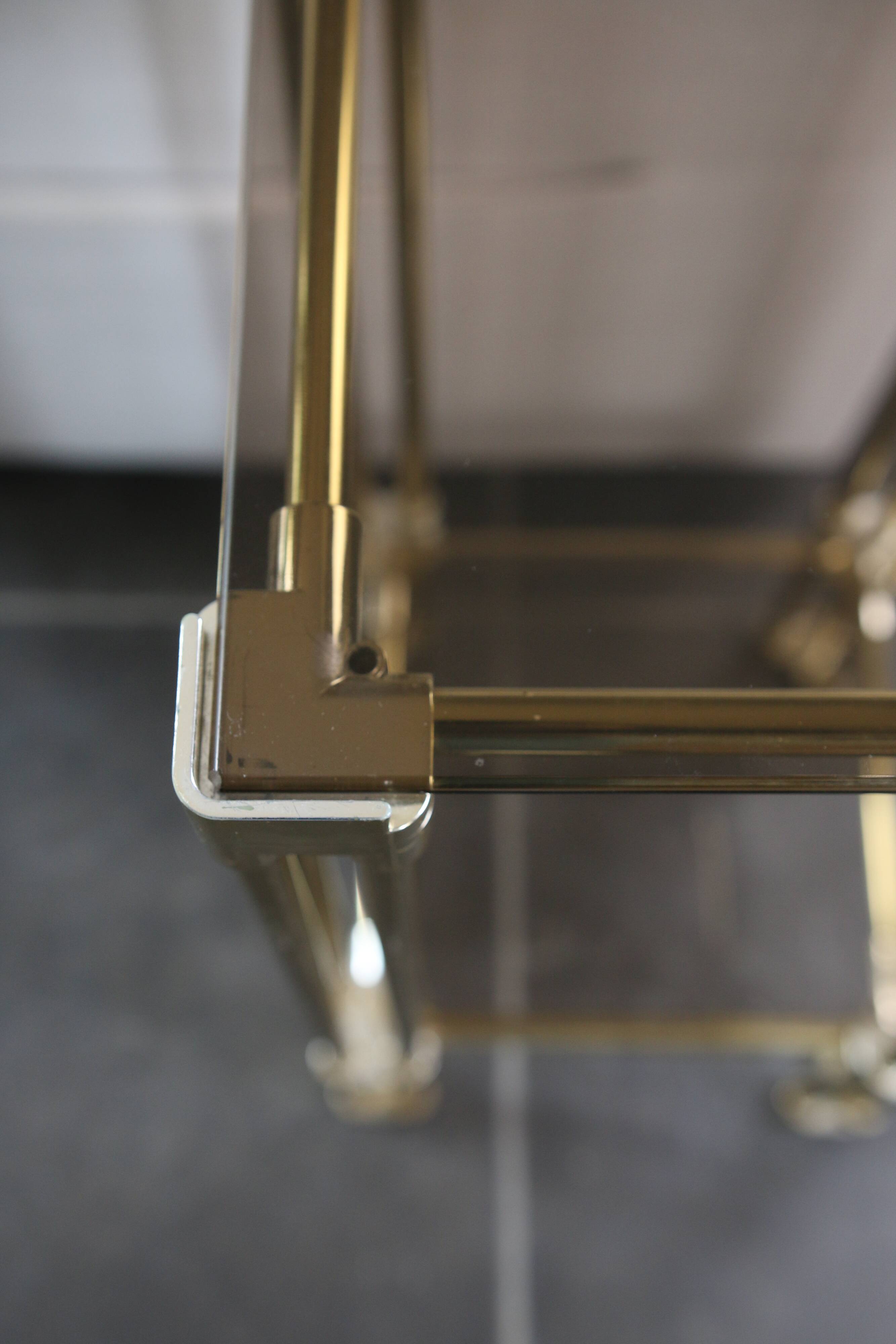 Brass side table, 1970s-1980s