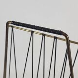 Vintage black scoubidou magazine holder