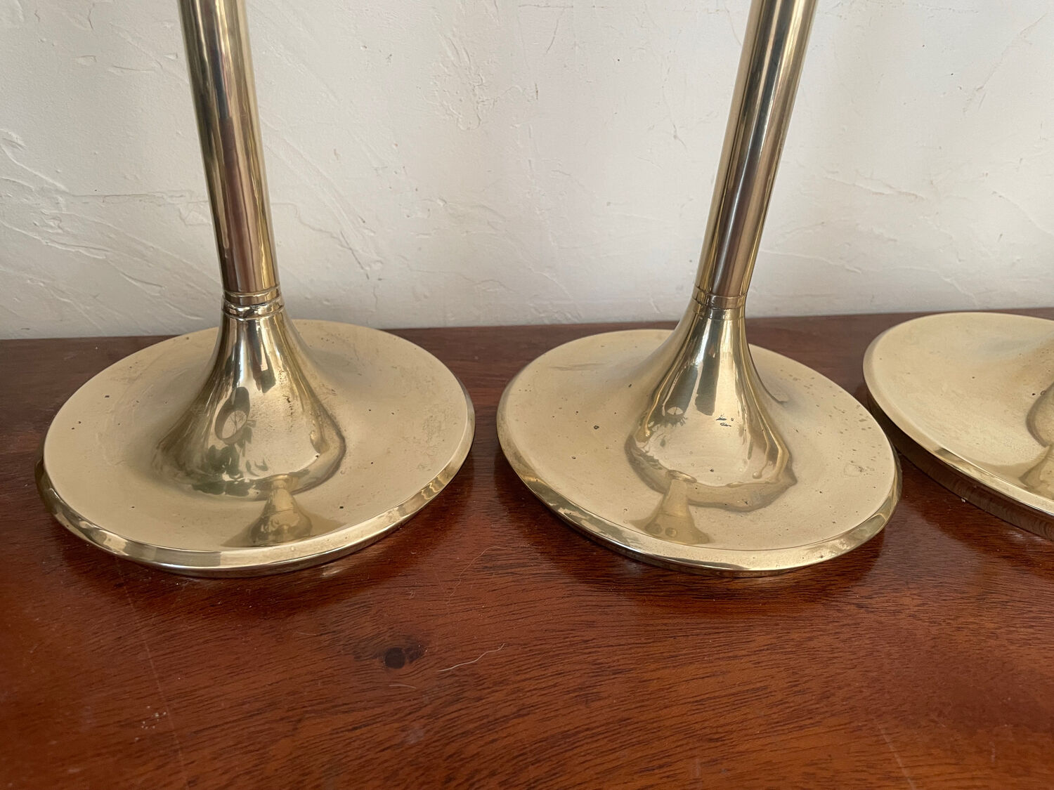 Set of 4 brass candle holders from Villeroy & Boch 45 to 21cm