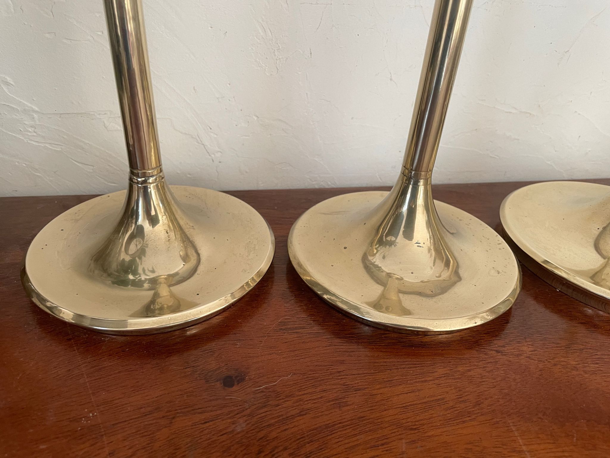 Set of 4 brass candle holders from Villeroy & Boch 45 to 21cm