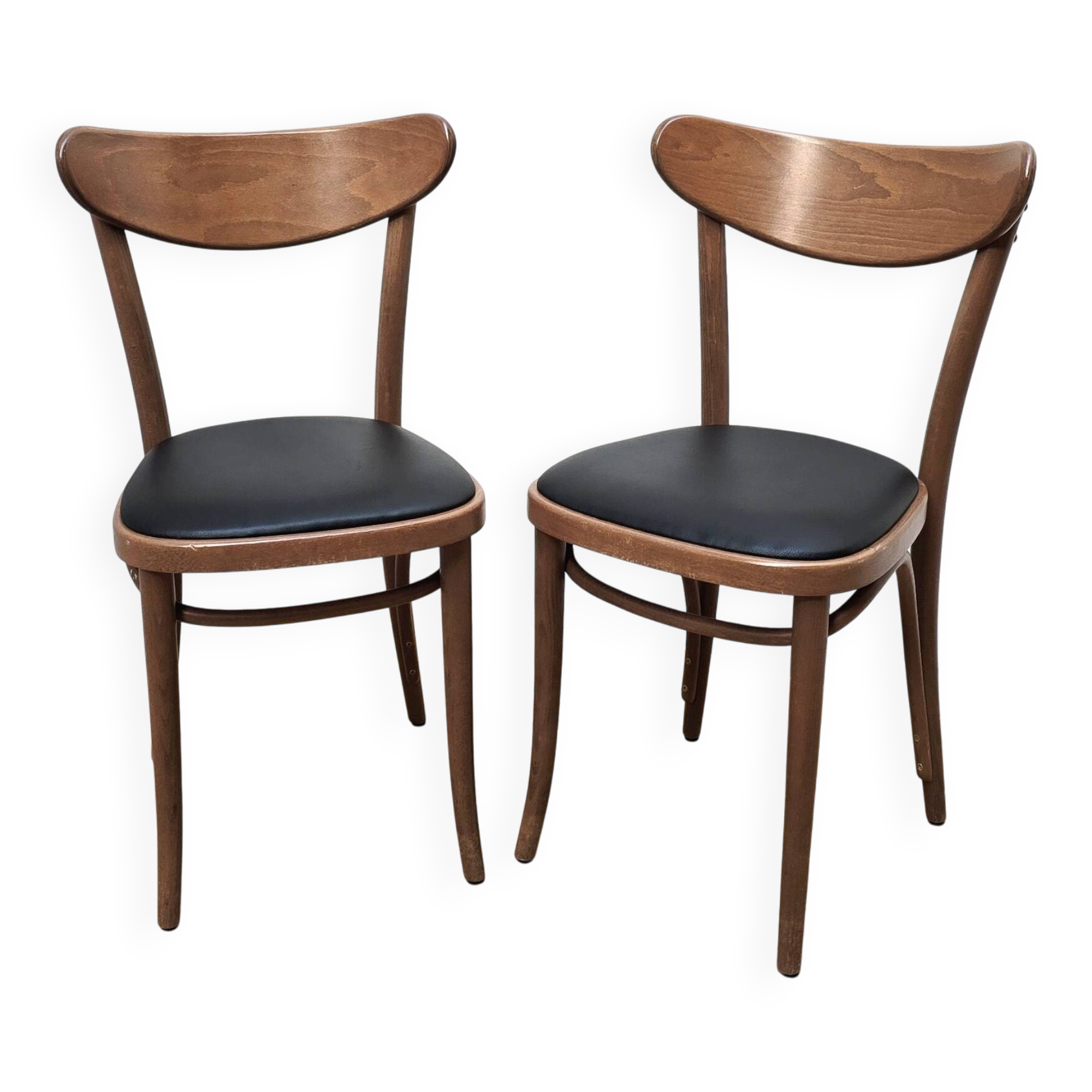 Pair of Banana bistro chairs, TON