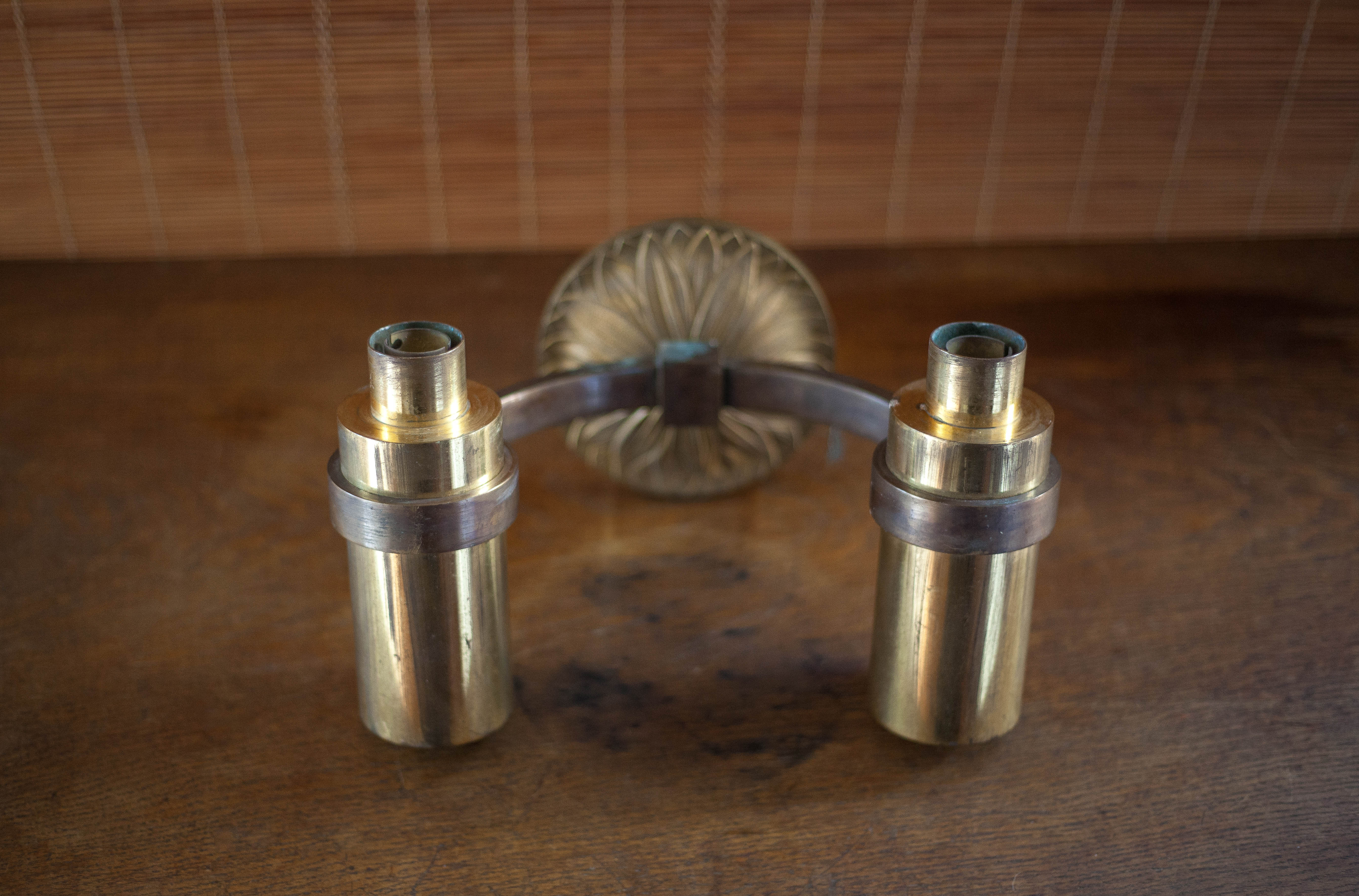 Vintage bronze wall lamp