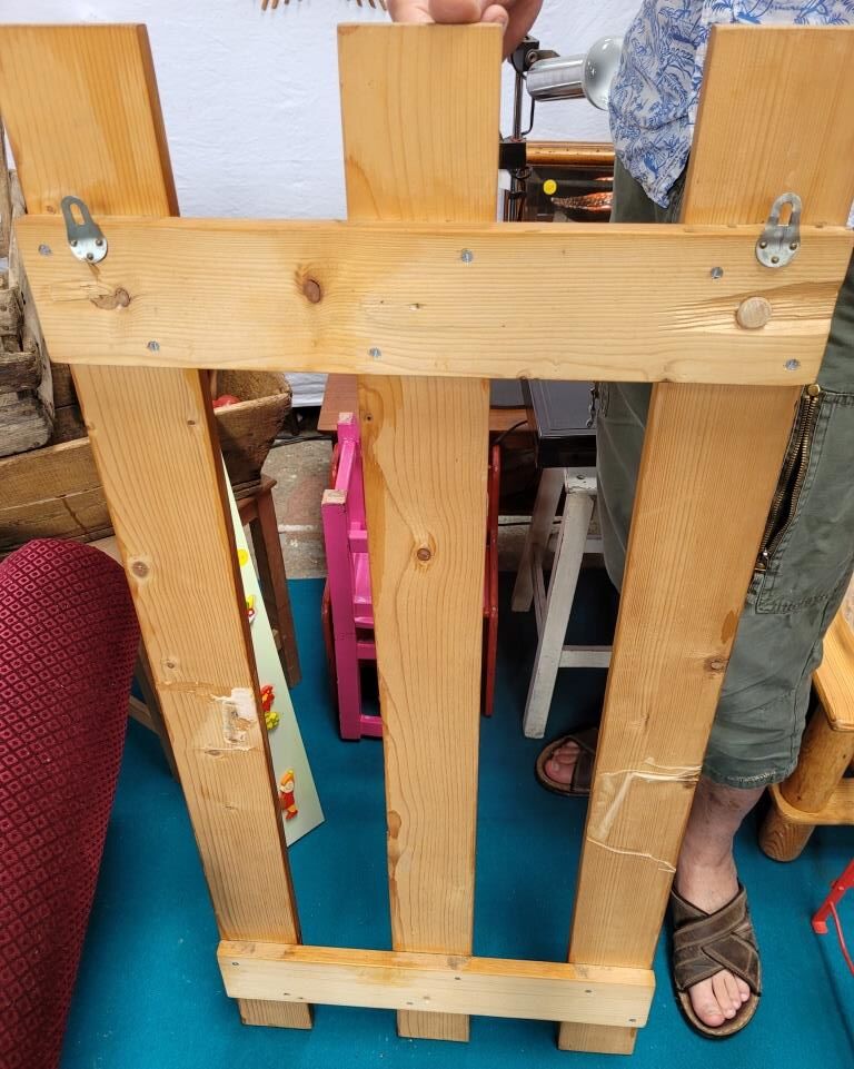 Pine coat rack, 70s.