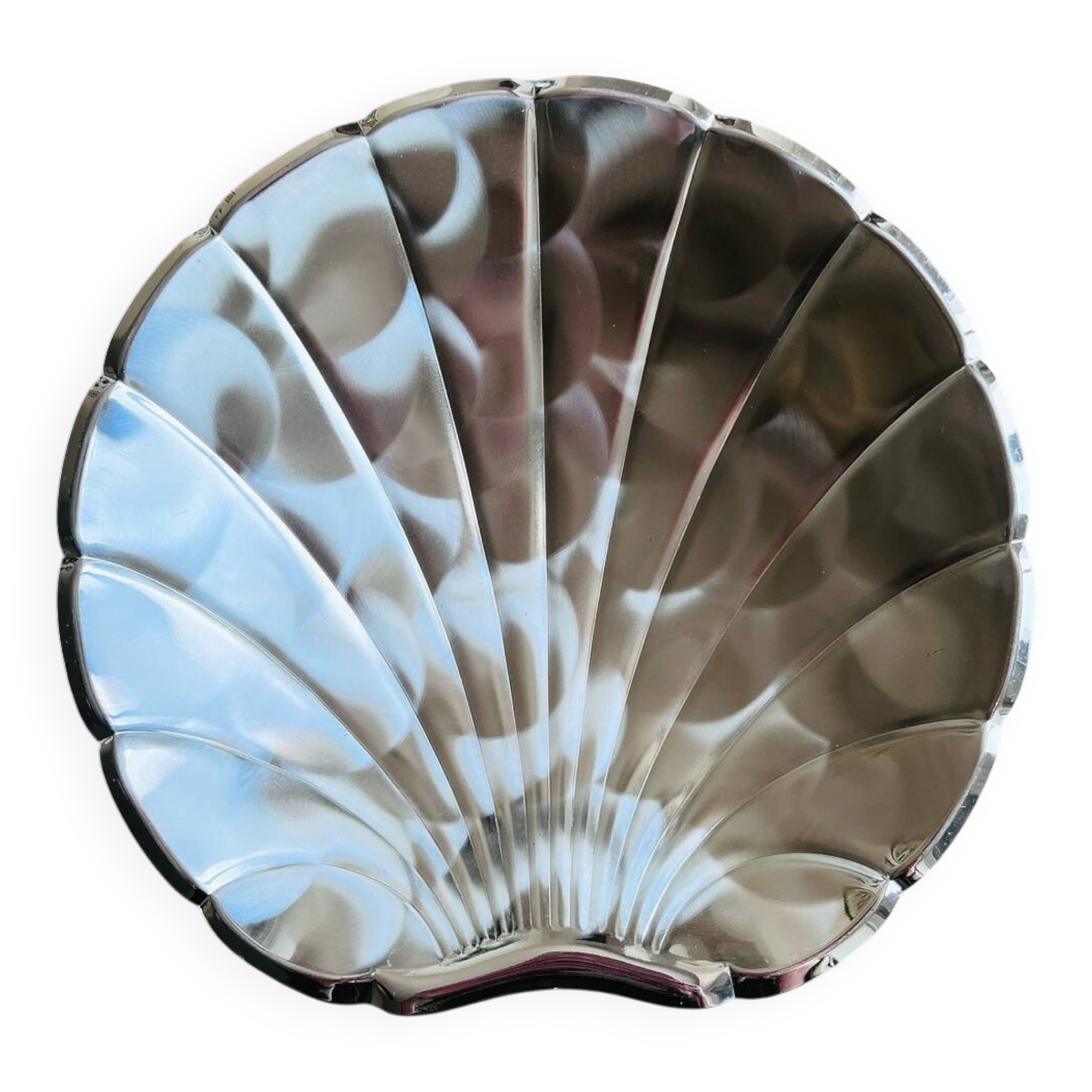 Bol coquillage Ikora en métal argenté