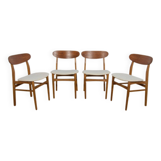 Mid-Century Teak Dining Chairs, Denmark 1960s, Set of 4