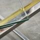 1970s Italian Chrome, Brass and Glass Nesting Tables, Set of Three