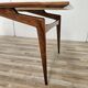 1950s wooden dining table with mirrored top