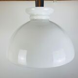 Bauhaus chrome and opaline pendant lamp