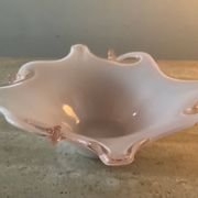Vintage pink glass paste cup