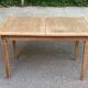 Louis XVI dining table renovated in raw wood from the 19th century
